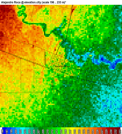 Alejandro Roca elevation map