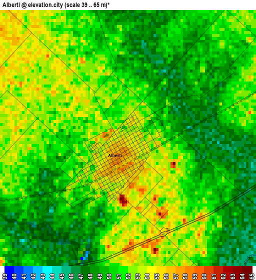 Alberti elevation map