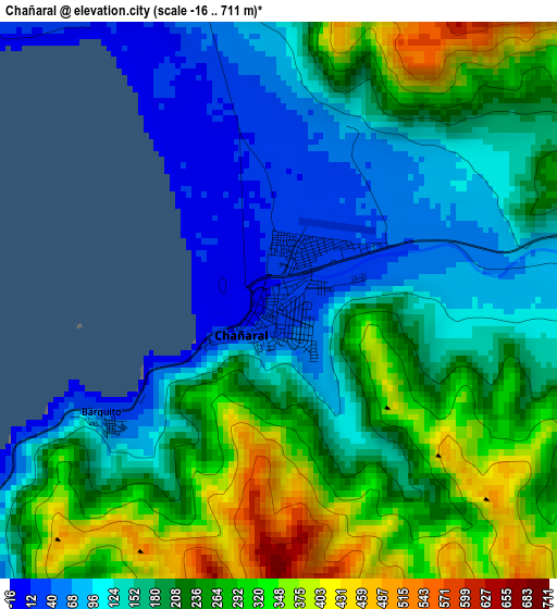 Chañaral elevation map