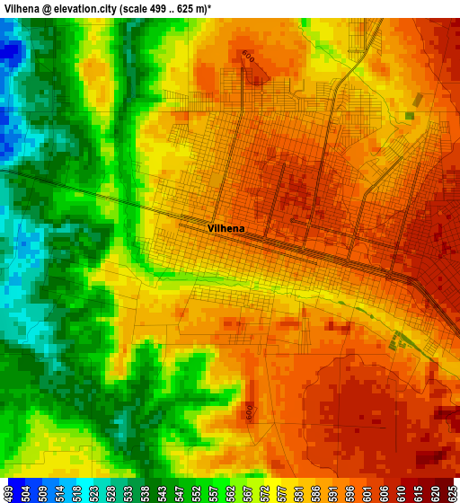 Vilhena elevation map