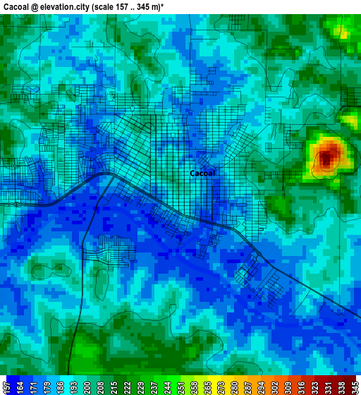 Cacoal elevation map