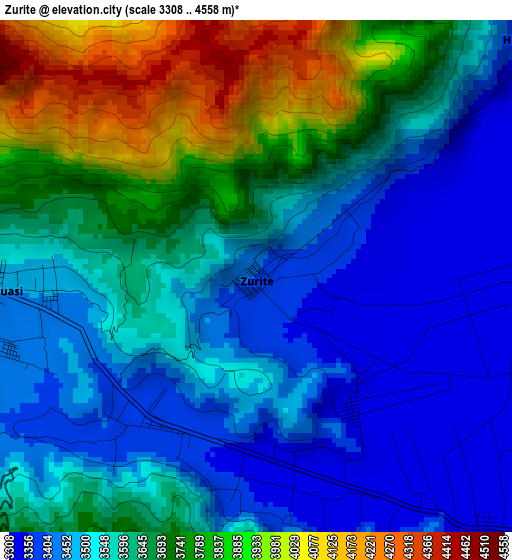 Zurite elevation map