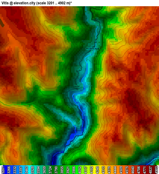 Vitis elevation map