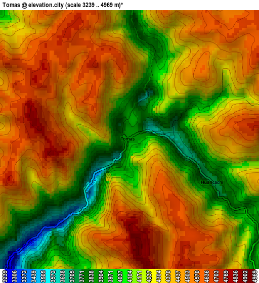 Tomas elevation map