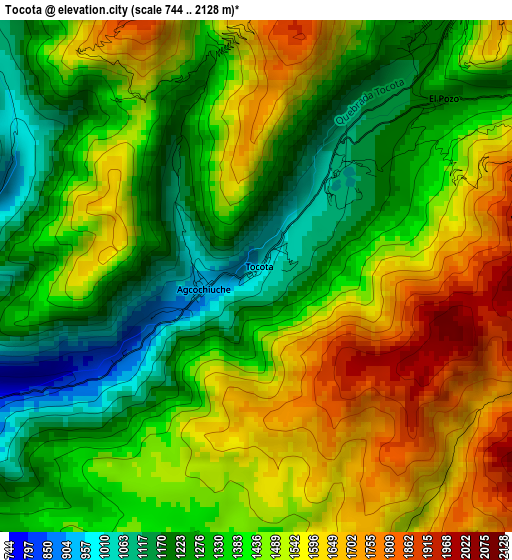 Tocota elevation map