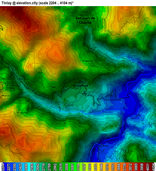 Tintay elevation map