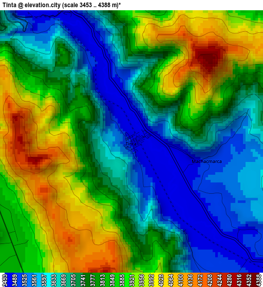 Tinta elevation map