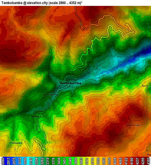 Tambobamba elevation map