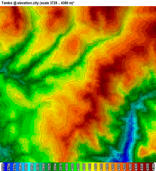 Tambo elevation map