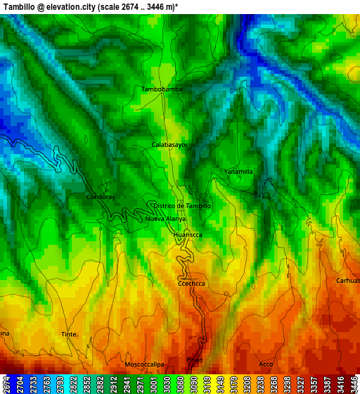 Tambillo elevation map