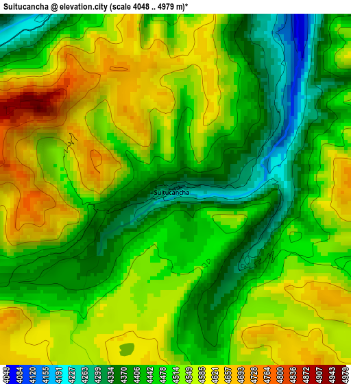 Suitucancha elevation map