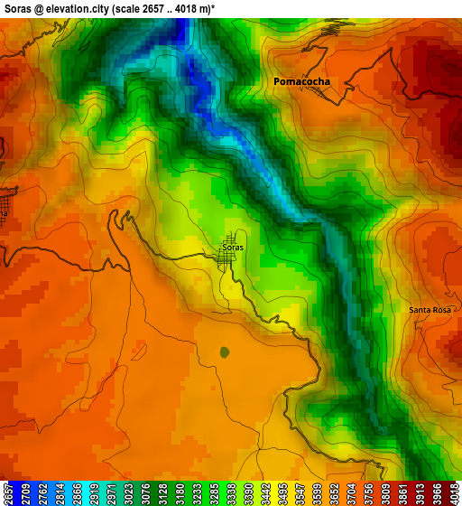 Soras elevation map