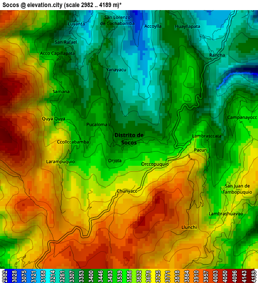 Socos elevation map