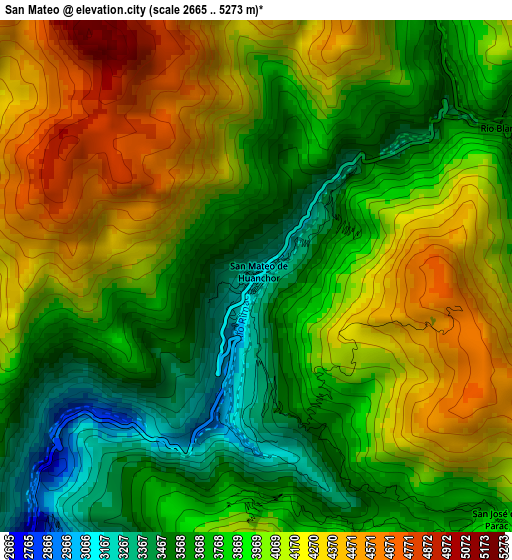 San Mateo elevation map