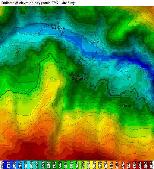 Quilcata elevation map