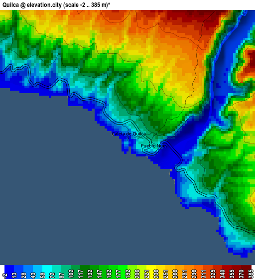 Quilca elevation map