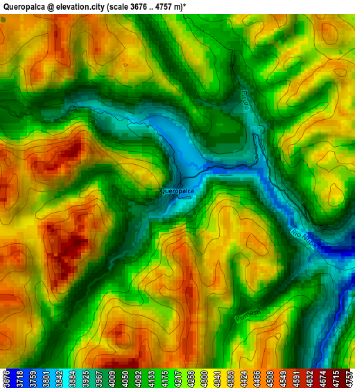 Queropalca elevation map