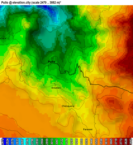 Pullo elevation map