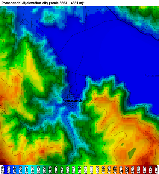 Pomacanchi elevation map