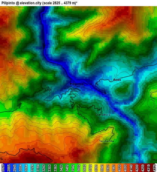 Pillpinto elevation map