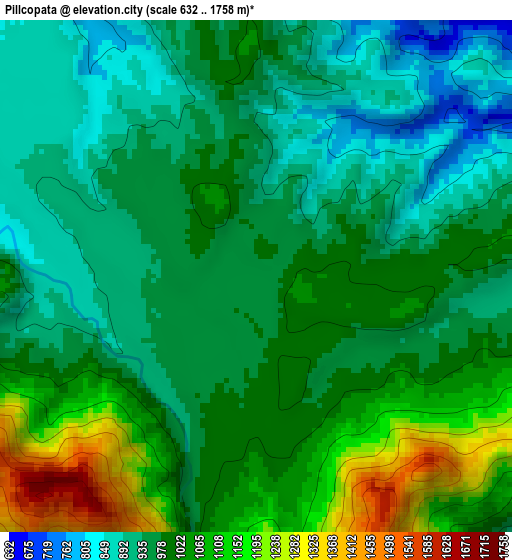 Pillcopata elevation map