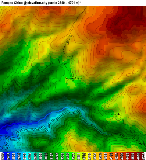 Pampas Chico elevation map