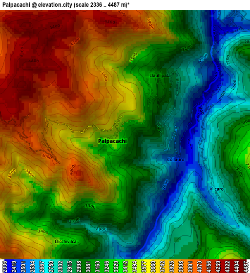 Palpacachi elevation map