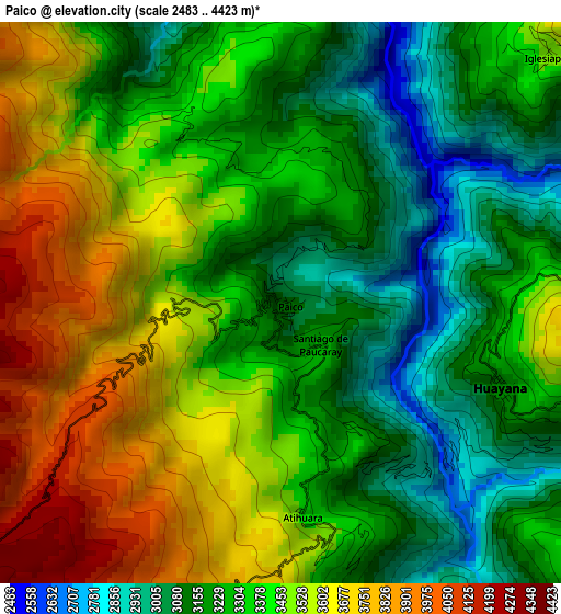 Paico elevation map