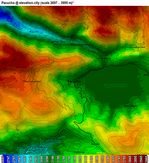 Pacucha elevation map