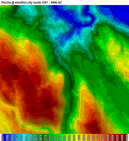 Paccha elevation map