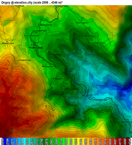 Ongoy elevation map