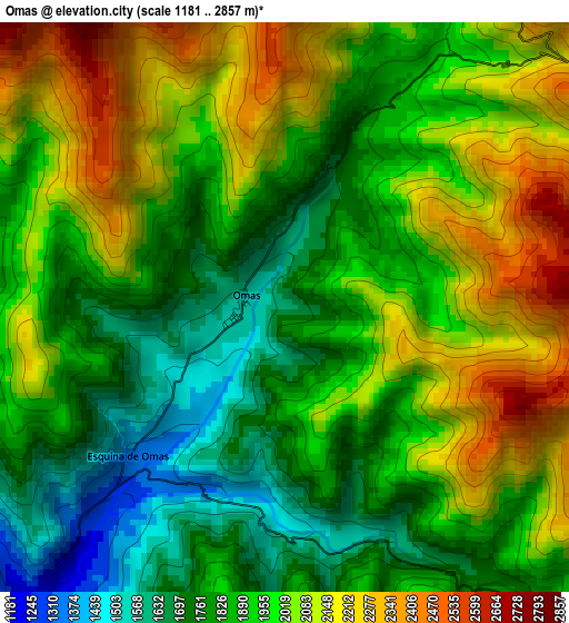 Omas elevation map