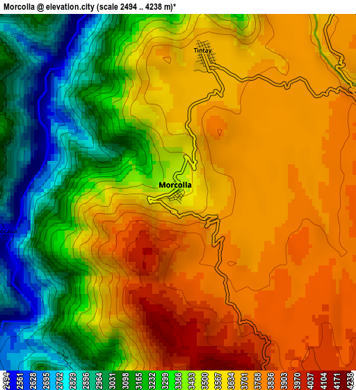 Morcolla elevation map