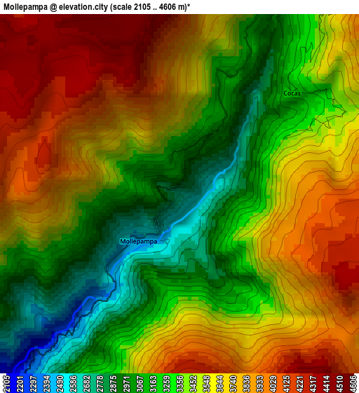 Mollepampa elevation map