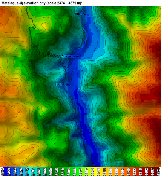 Matalaque elevation map