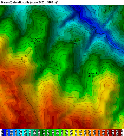 Maray elevation map