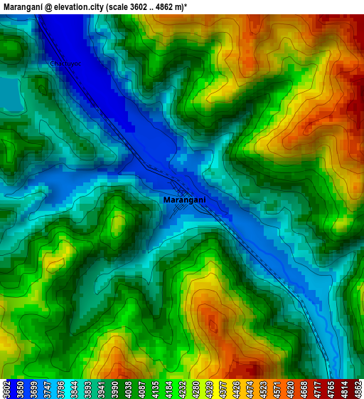 Maranganí elevation map