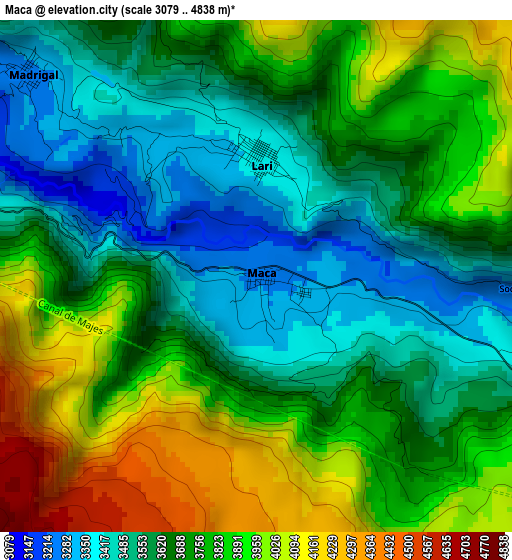 Maca elevation map