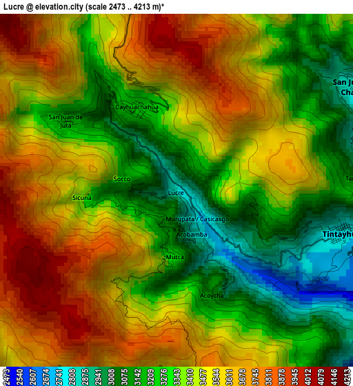 Lucre elevation map