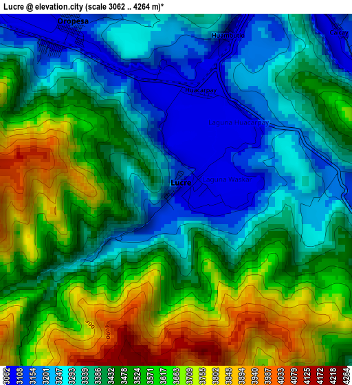 Lucre elevation map