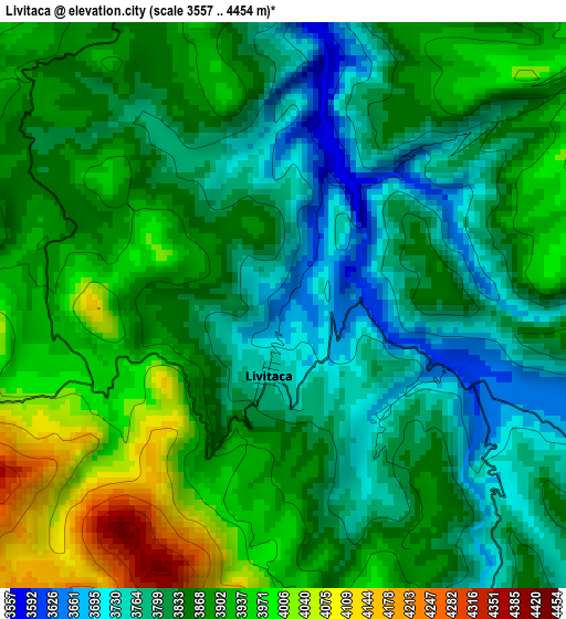 Livitaca elevation map