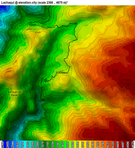 Lachaqui elevation map