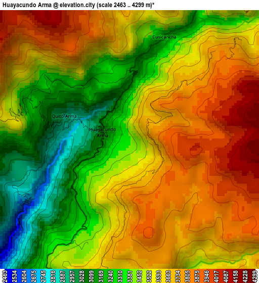 Huayacundo Arma elevation map