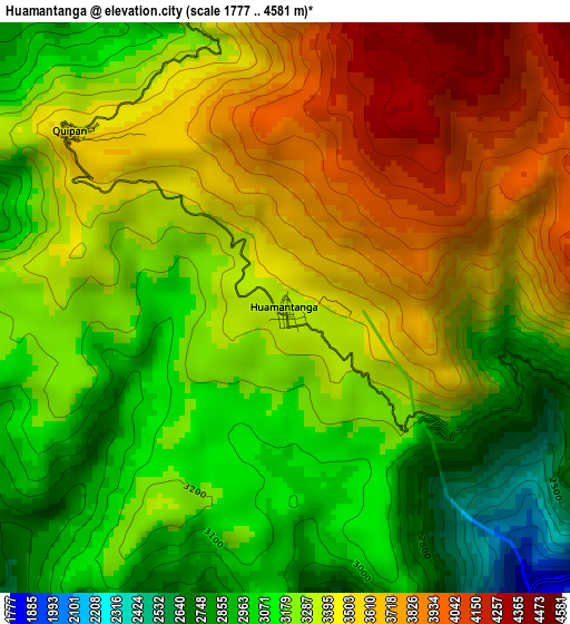 Huamantanga elevation map