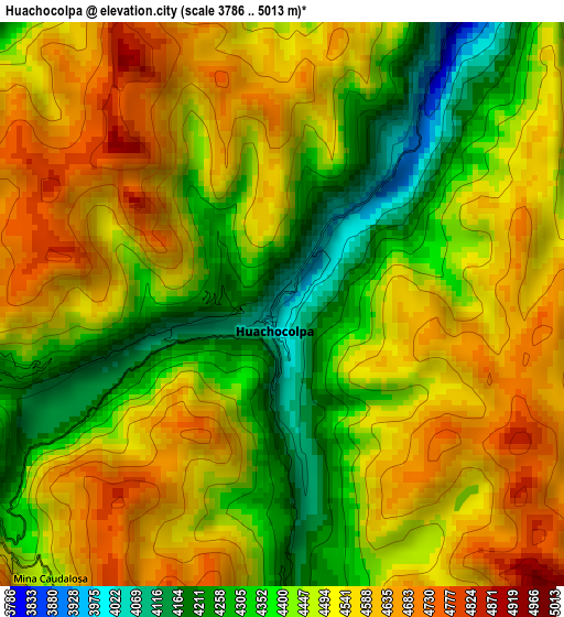Huachocolpa elevation map