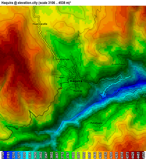 Haquira elevation map