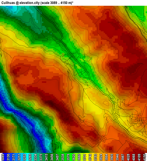 Cullhuas elevation map