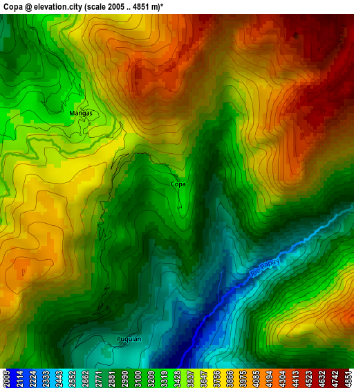 Copa elevation map