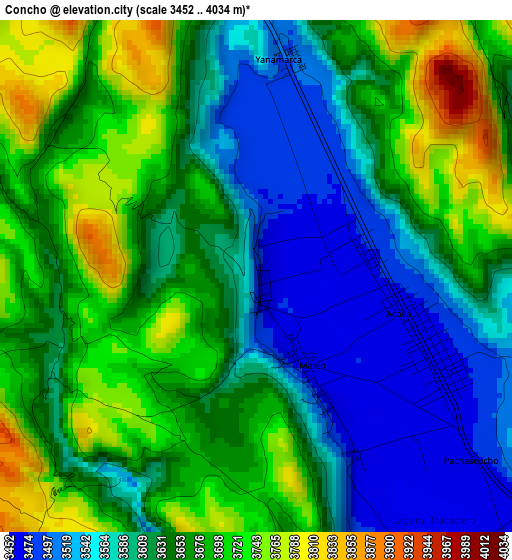 Concho elevation map