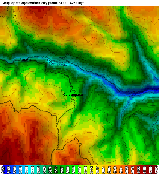 Colquepata elevation map